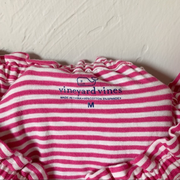 Vineyard Vines Stripe Off Shoulder Slub Knit Dress - Picture 10 of 13